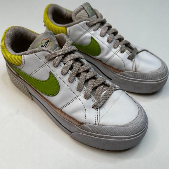 Nike Court Legacy Lift Green White Sneakers - Picture 2 of 7